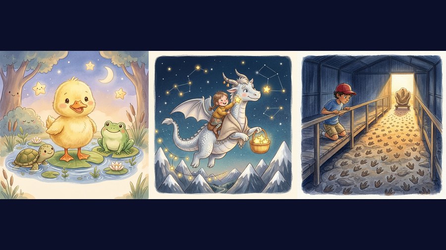 Three picture books from the free StoryLink library